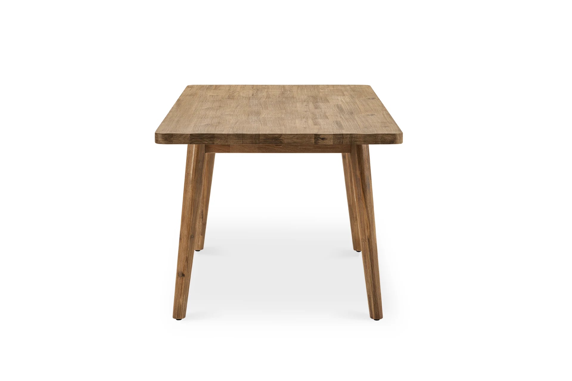 Solid Oak Wood Dining Table with a Distressed Finish for Rustic Interiors