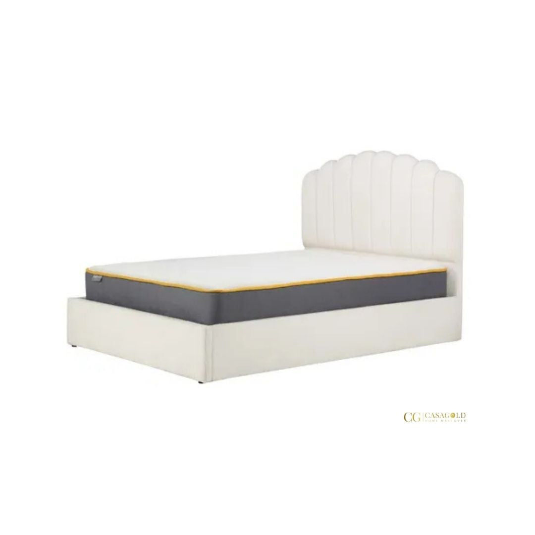 Compact ottoman bed with easy-access storage