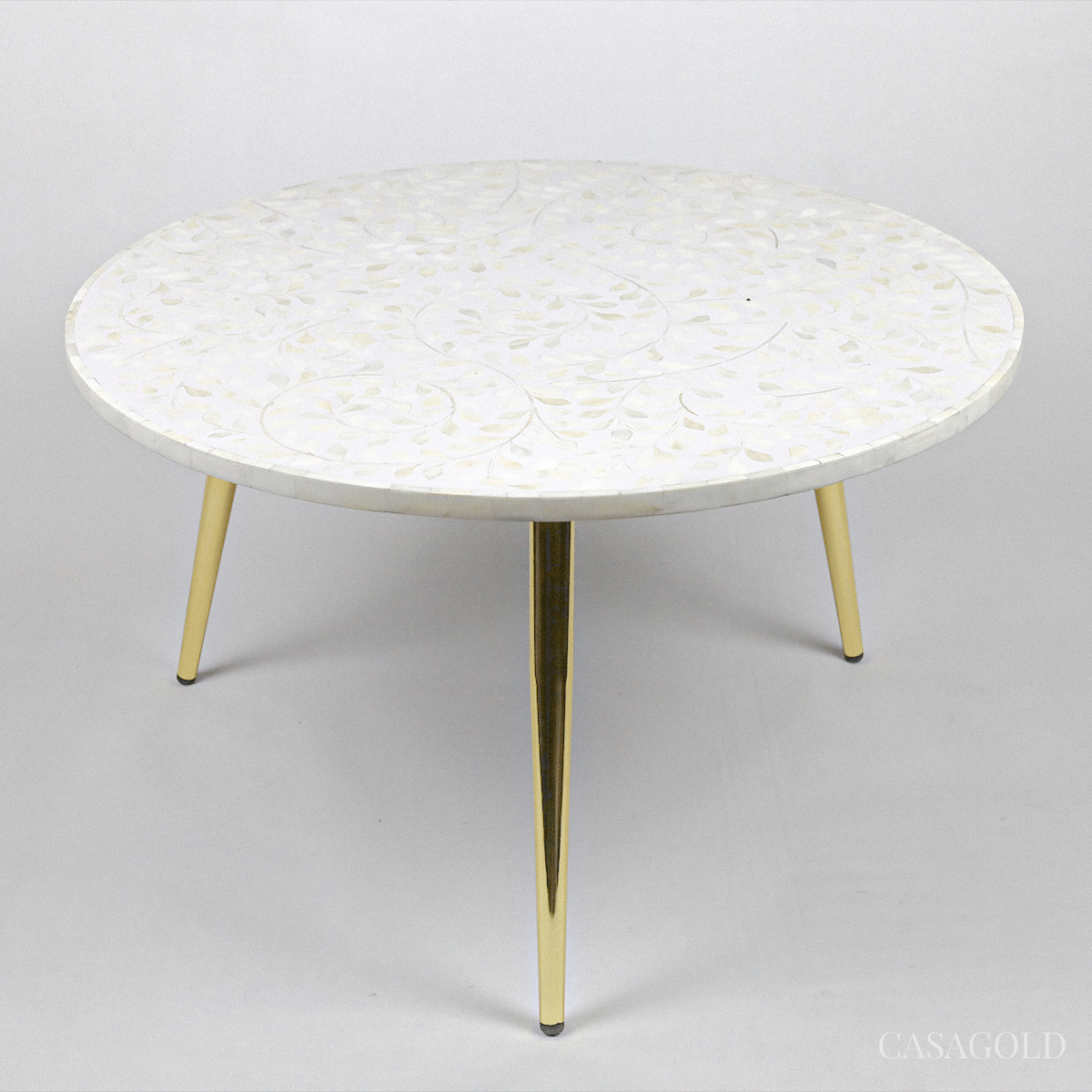 Stylish Round Inlay Coffee Table for Homes