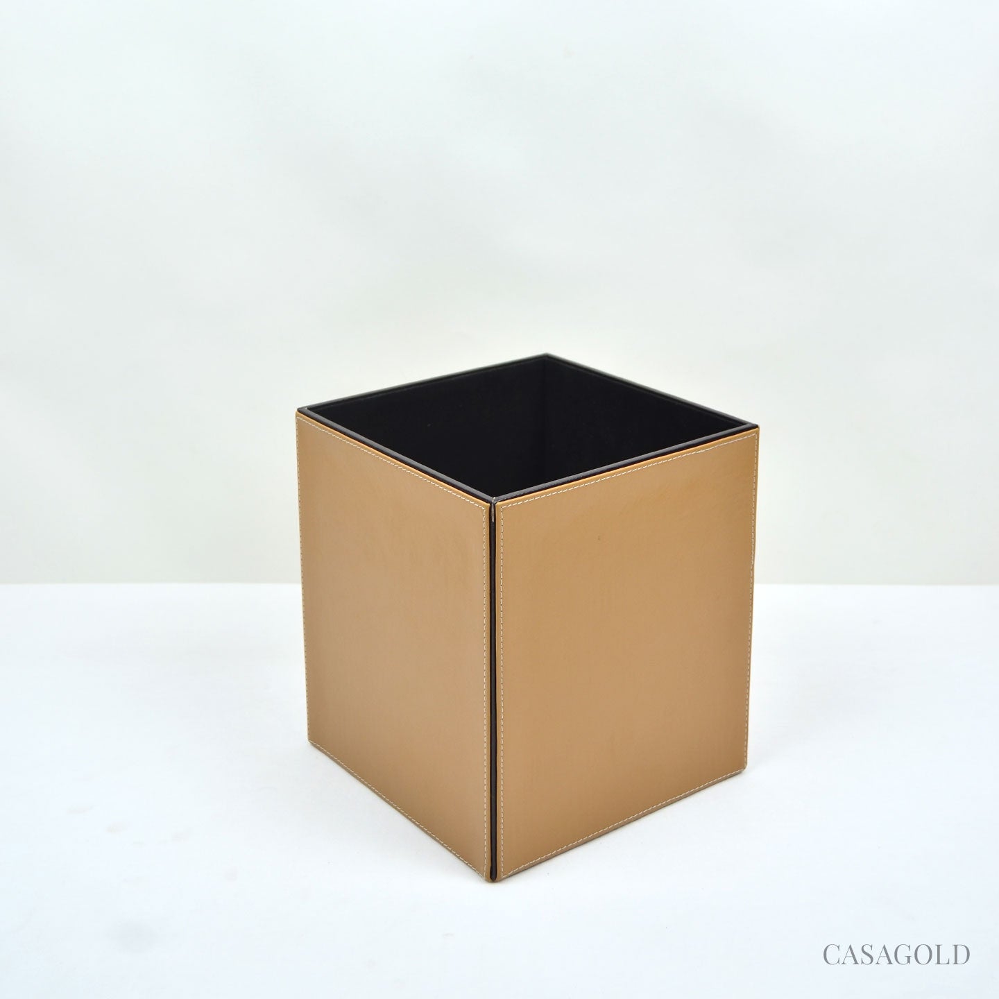 Tan Luxury Dustbin for Elegant Spaces