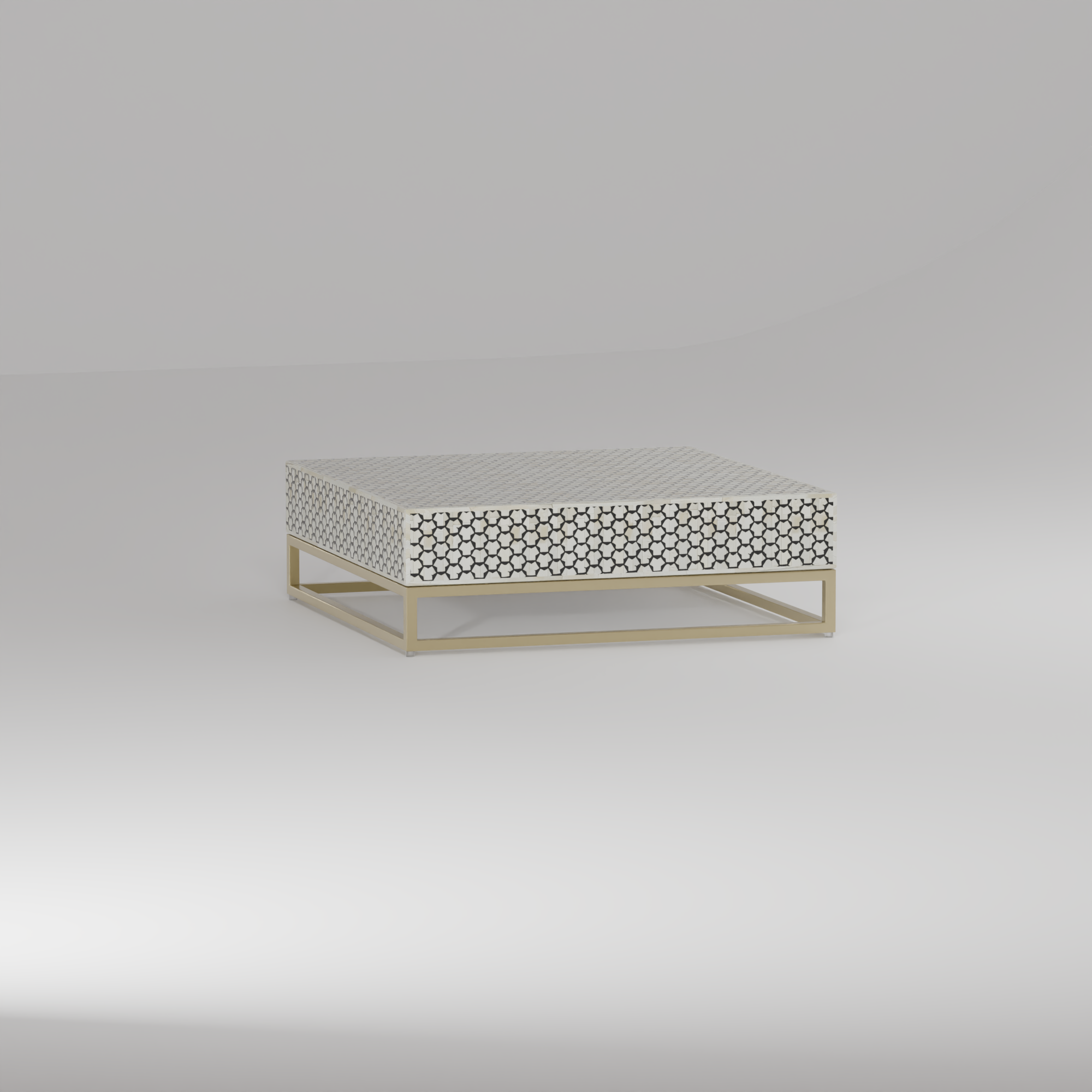 Modern targua indigo square coffee table