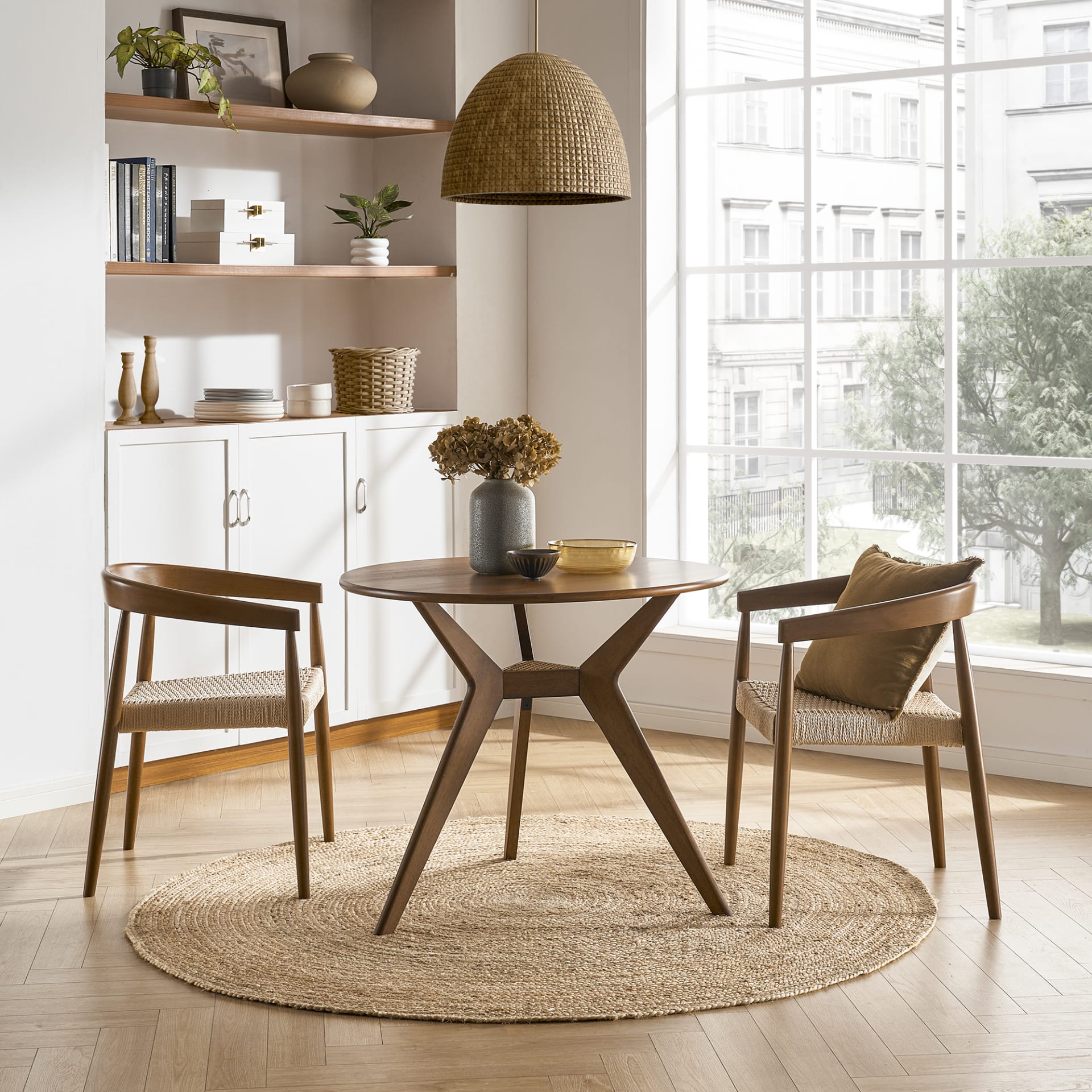 Extendable Oak Wood Luxury Dining Table
