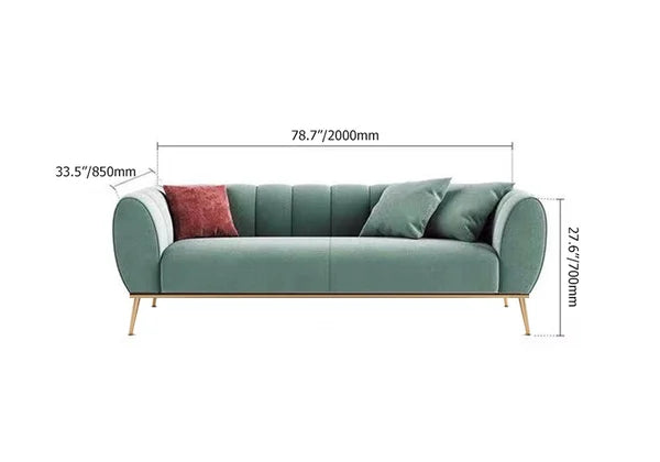 Ultra-soft sectional luxury sofa with matching ottoman