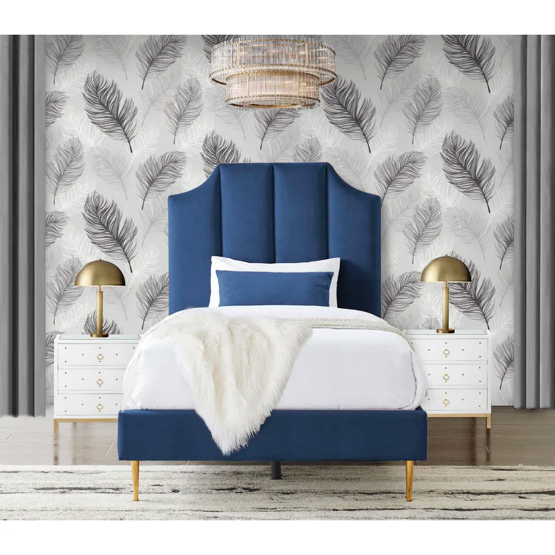 Elegant Velvet Wings Bed