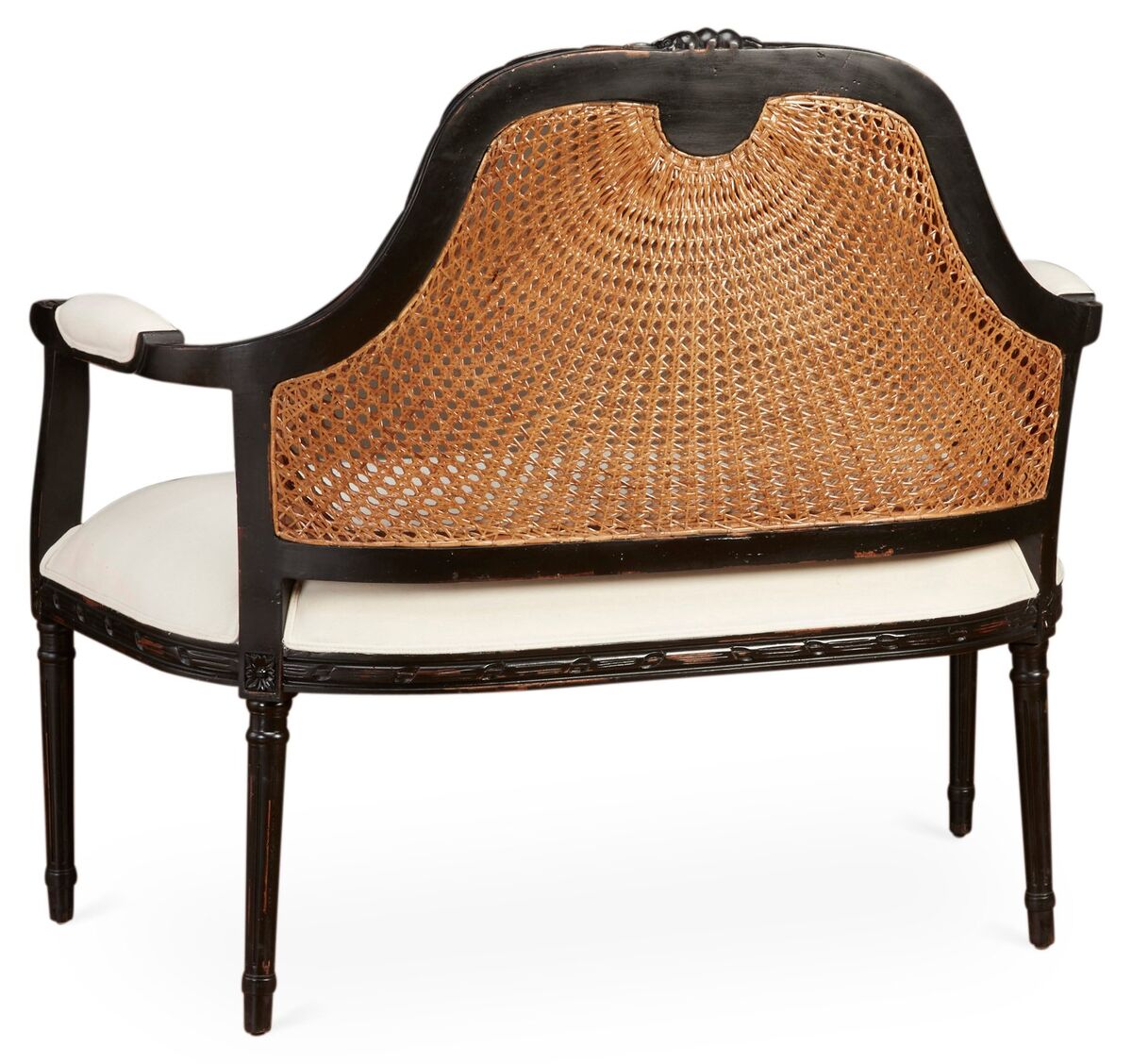 Vintage-inspired rattan luxury sofa with soft, durable cushions