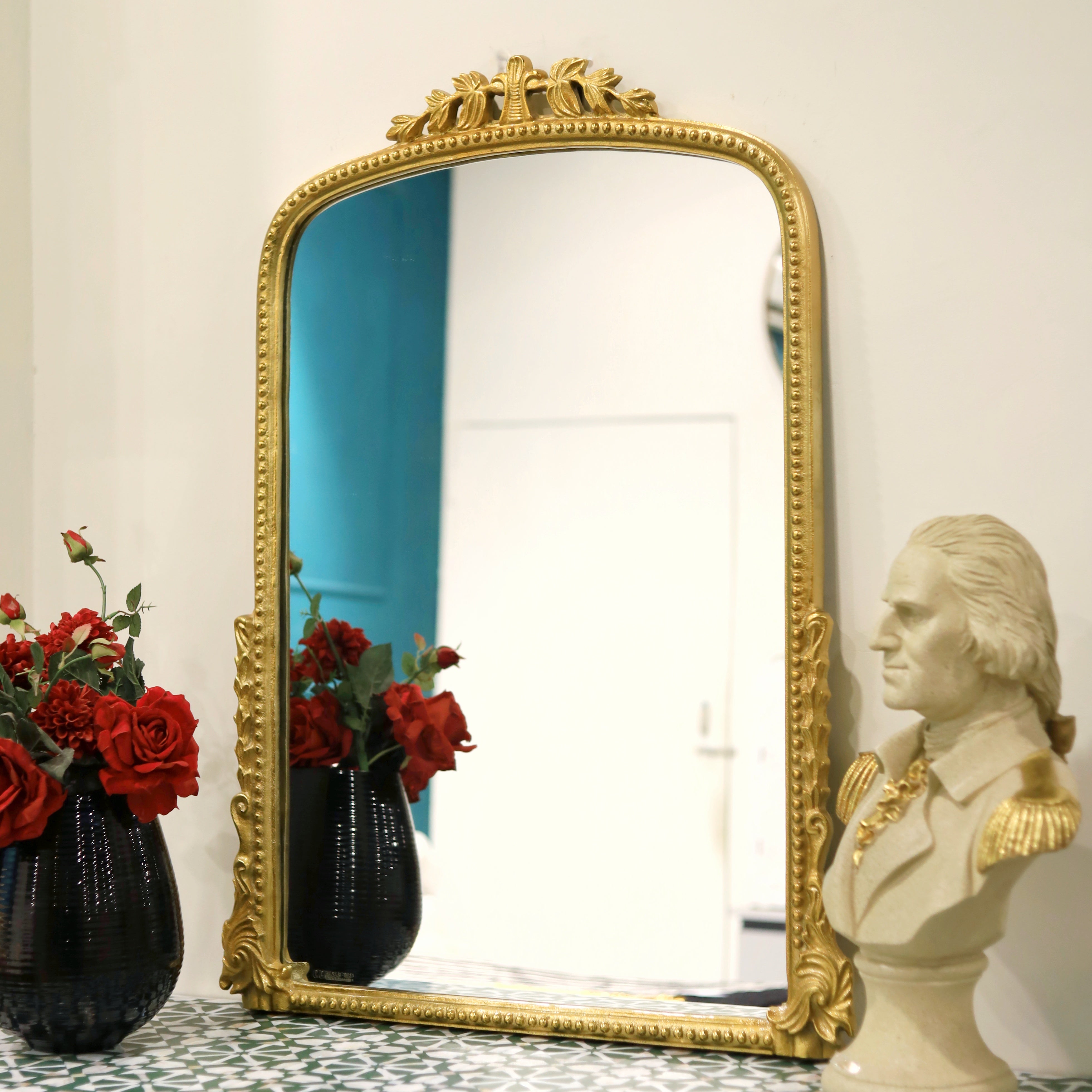 Vintage_Medium_Gold Glass Mirror