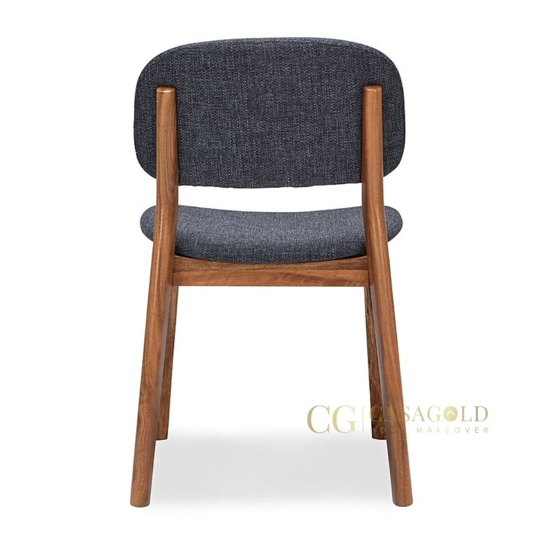 Vintage Oak Wood Dining Chair with Rustic Charm