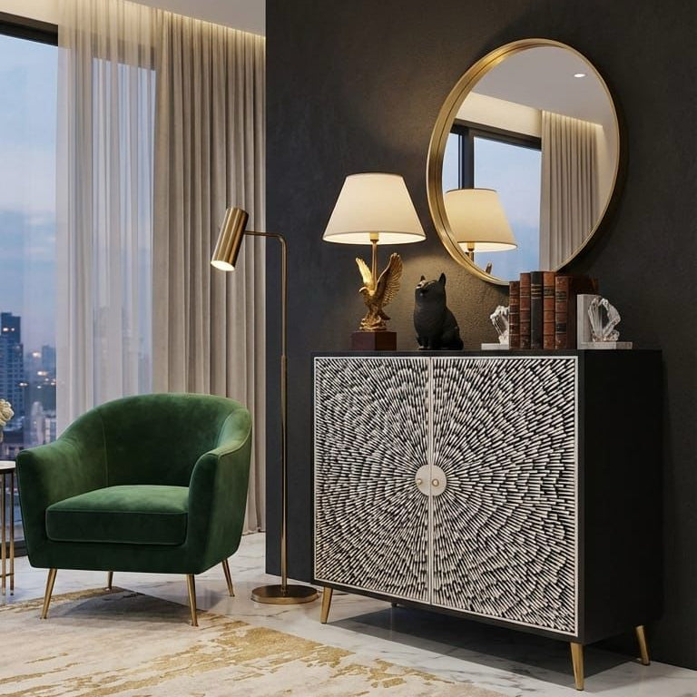 Inlay Storage Cabinet - Morrisson (Light Grey)