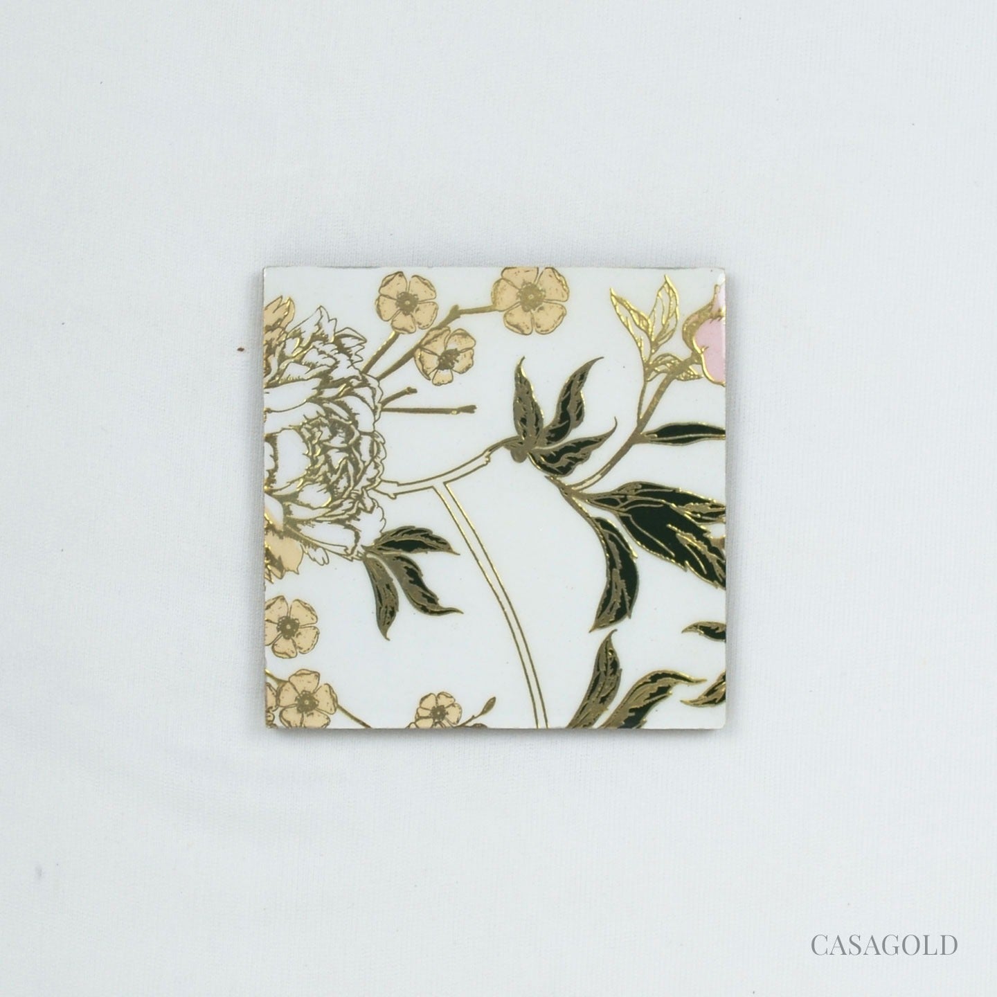 Elegant coaster and tissue box set for living rooms