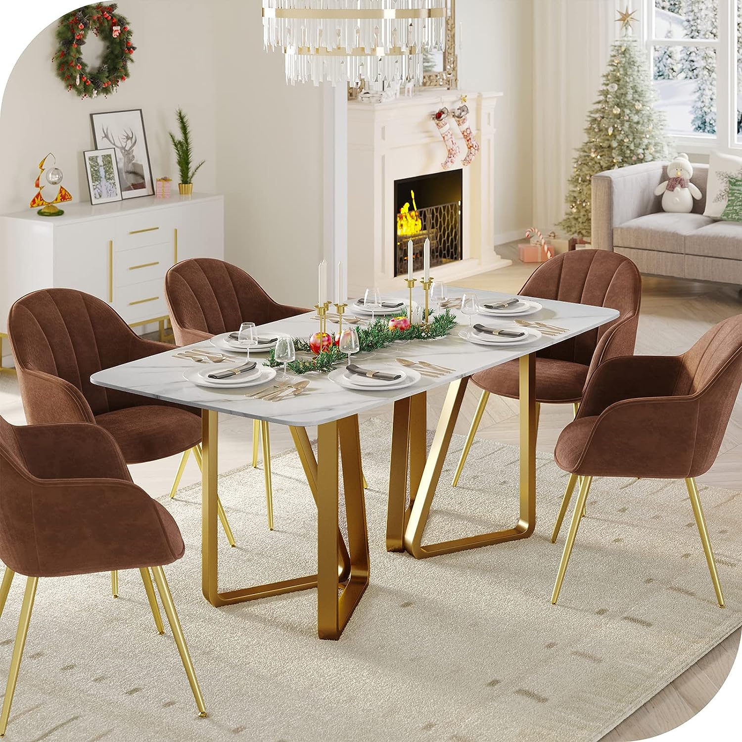 White Glossy Dining Table with Modern Appeal
