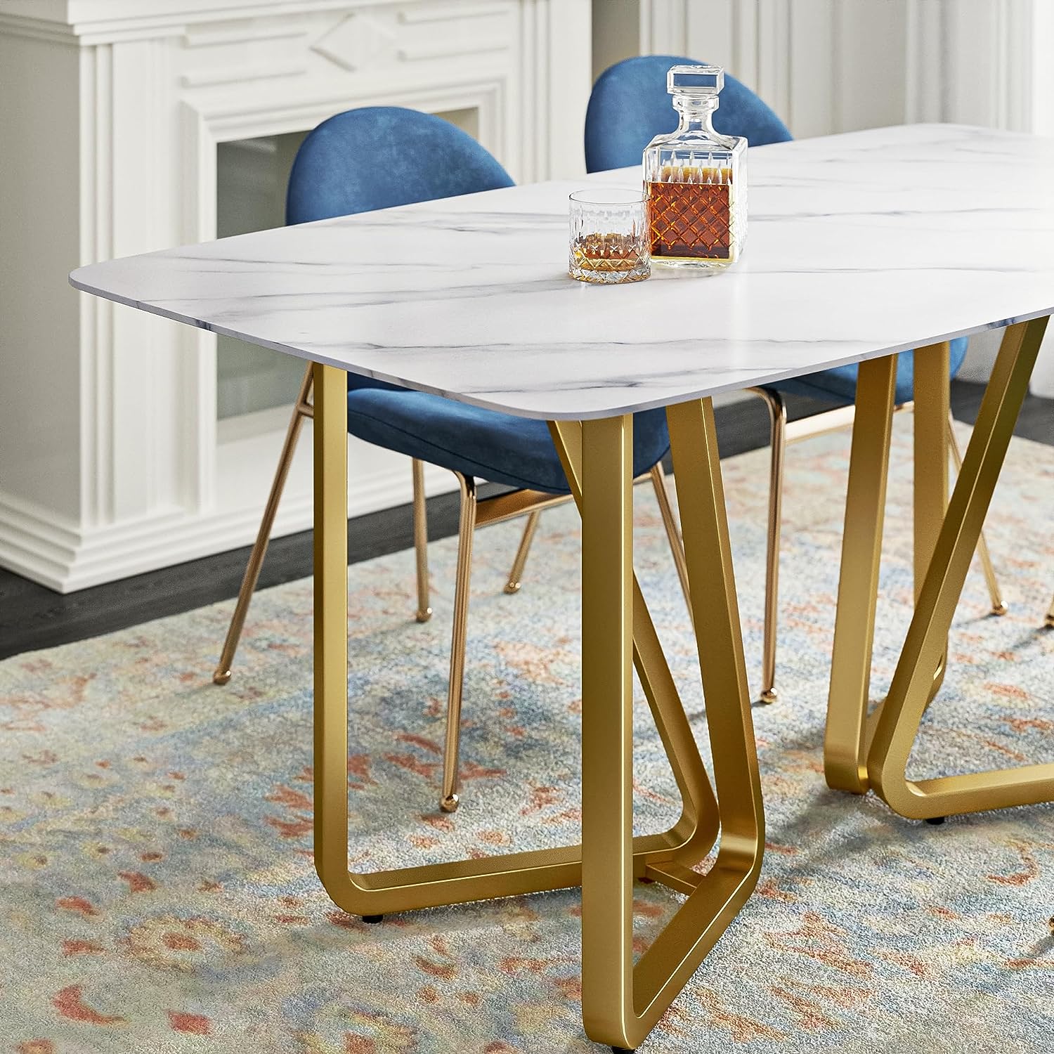 Luxe White Glossy Dining Table