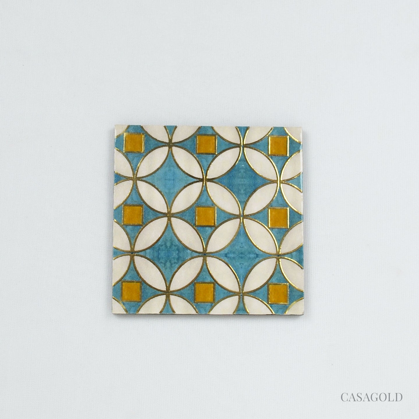 Premium wooden coaster with integrated tissue box