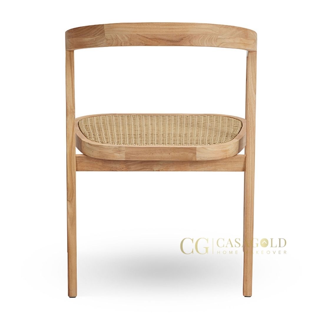 Unique woven rope and wood armchair for boho chic style