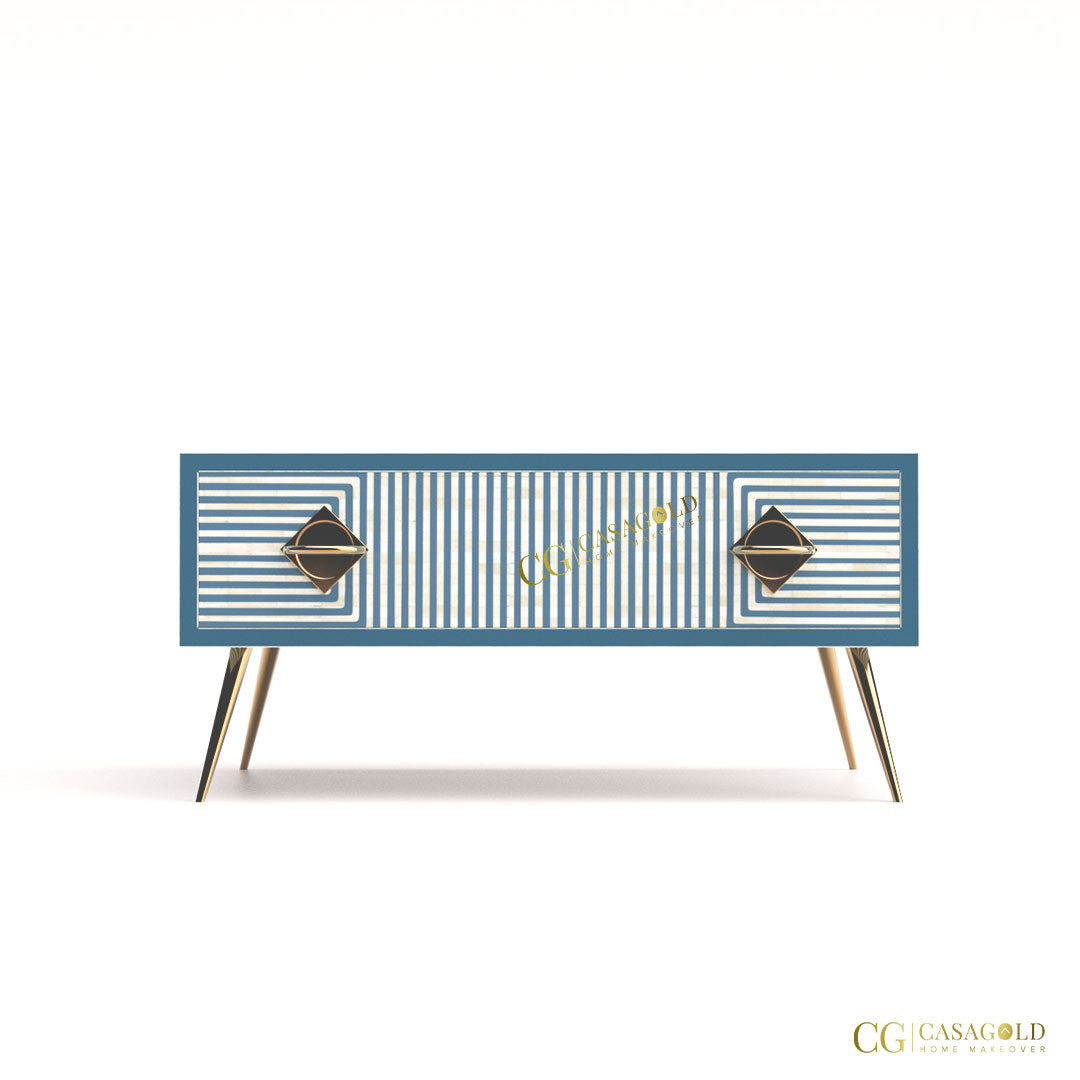 Luxurious Bone Inlay Rectangular Coffee Table