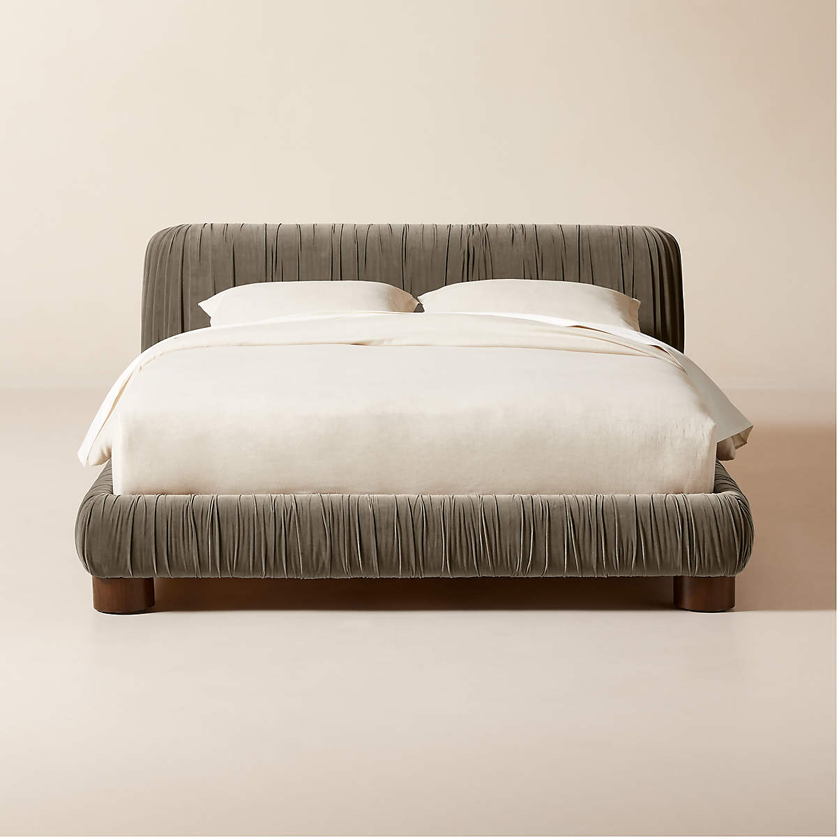 The Velvé Luxe Ruched Bed