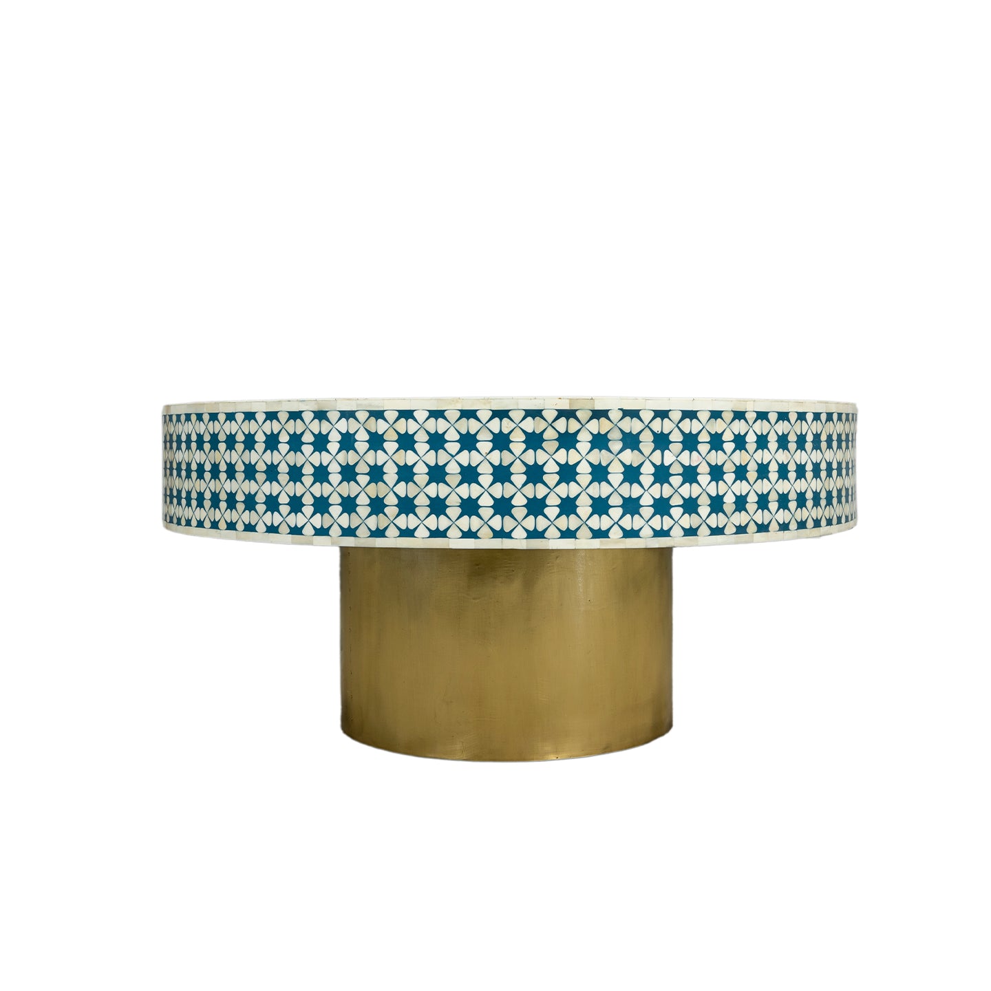 Inlay Indigo Round Coffee Table - Liza