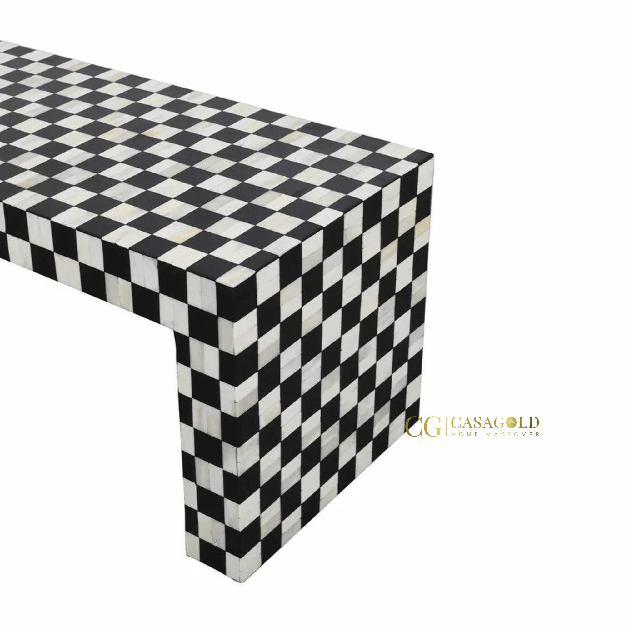 Bone inlay coffee table with sleek design