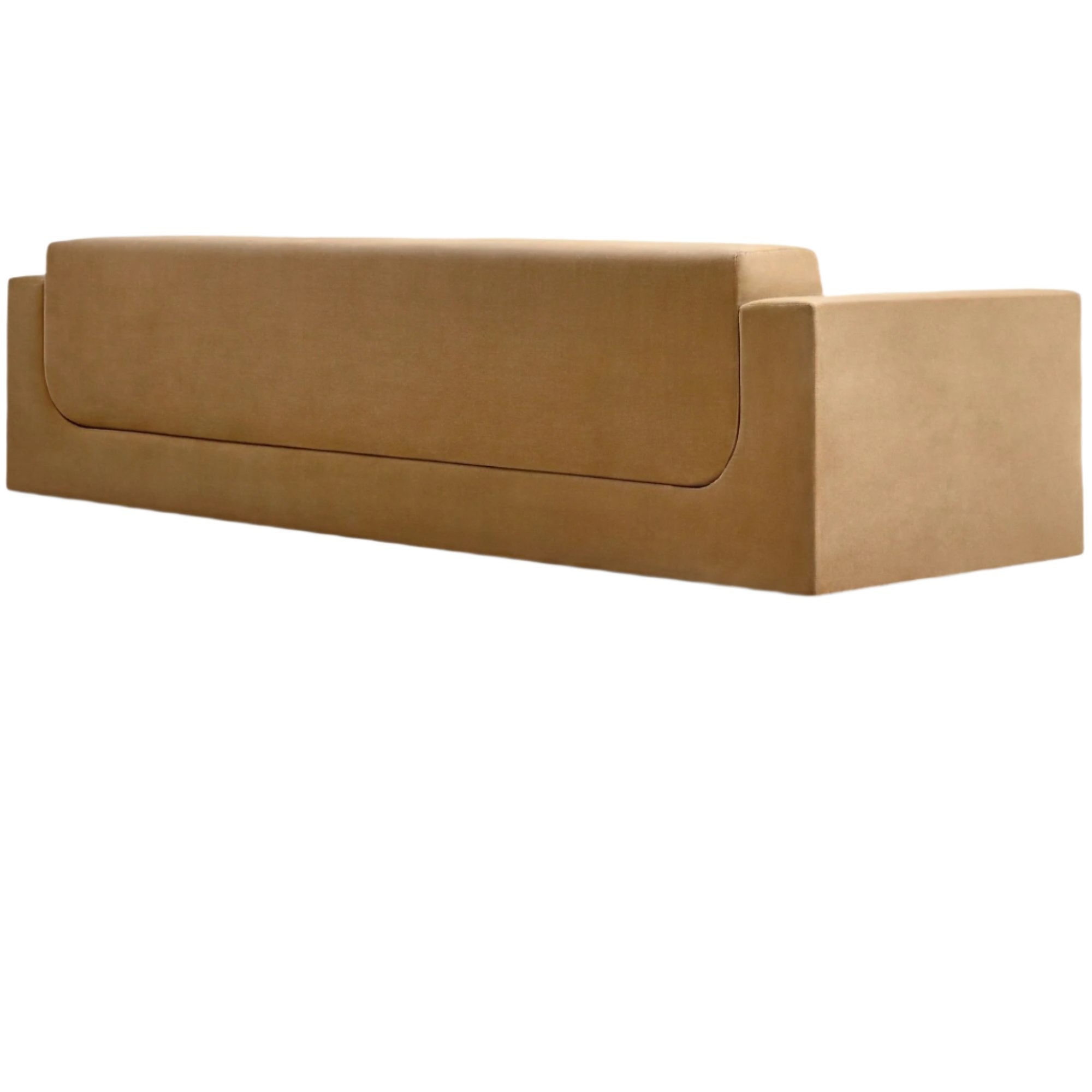 Contemporary living room sofa with plush cushions