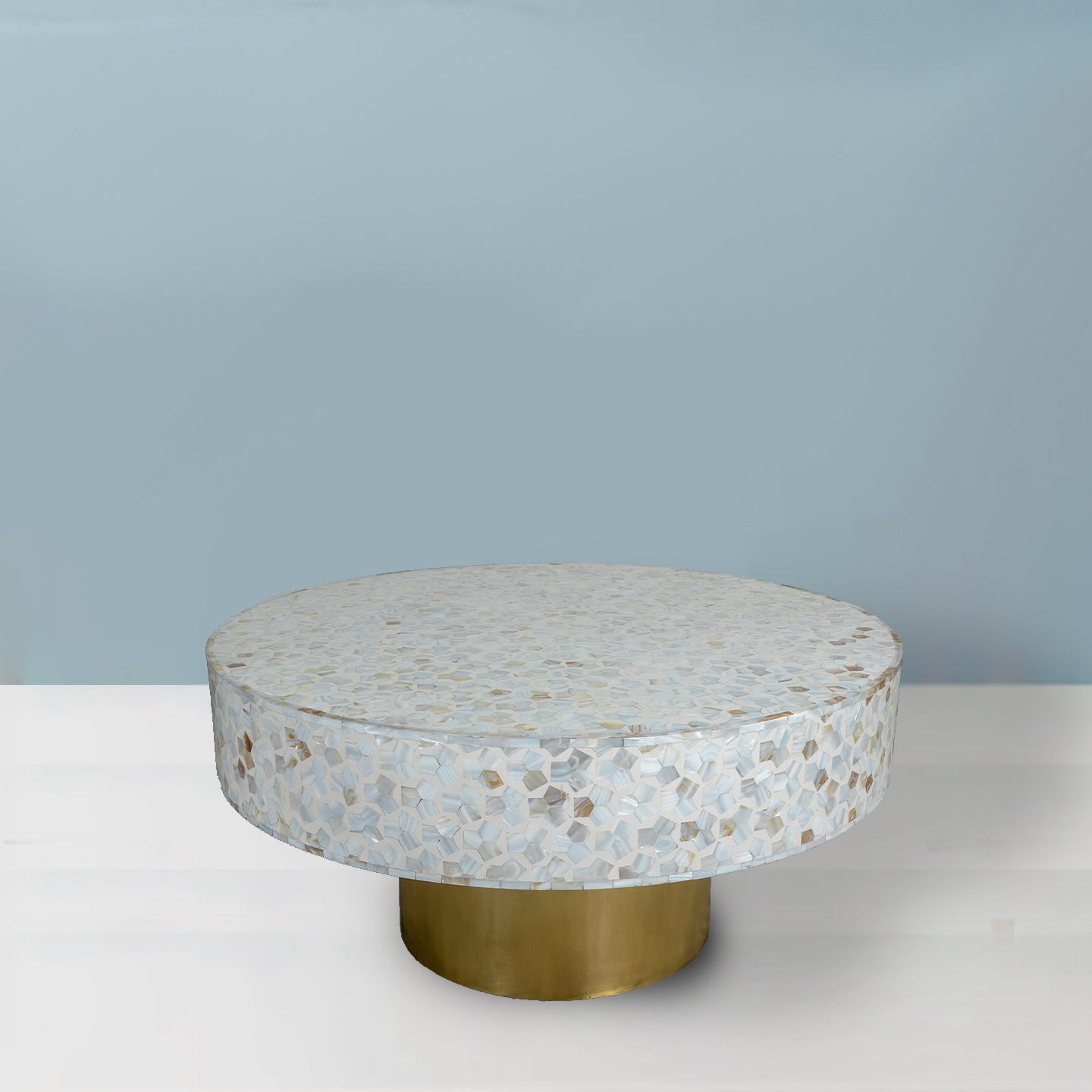 Targua Mother of Pearl Coffee Table - White