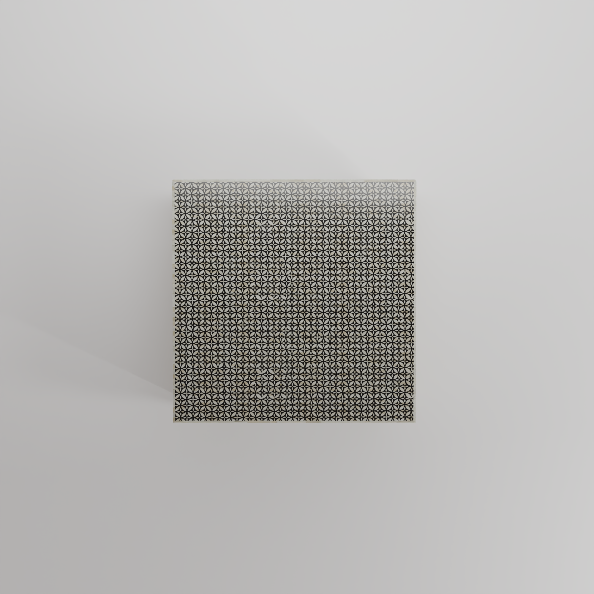 geometric floral square centre table