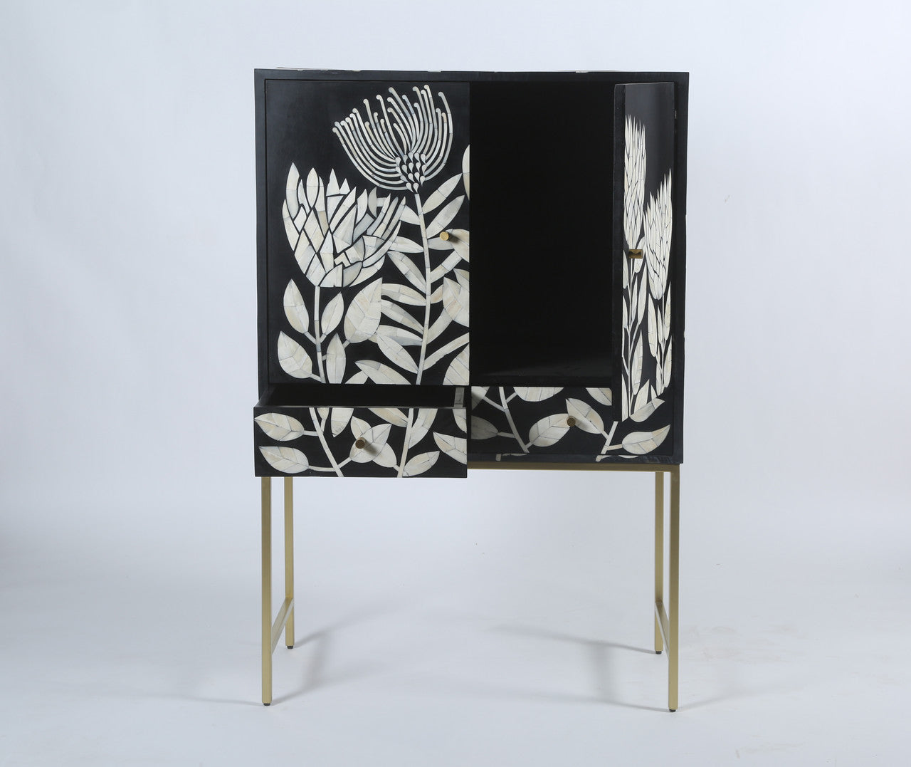 kingsley Bone Inlay Storage Cabinet