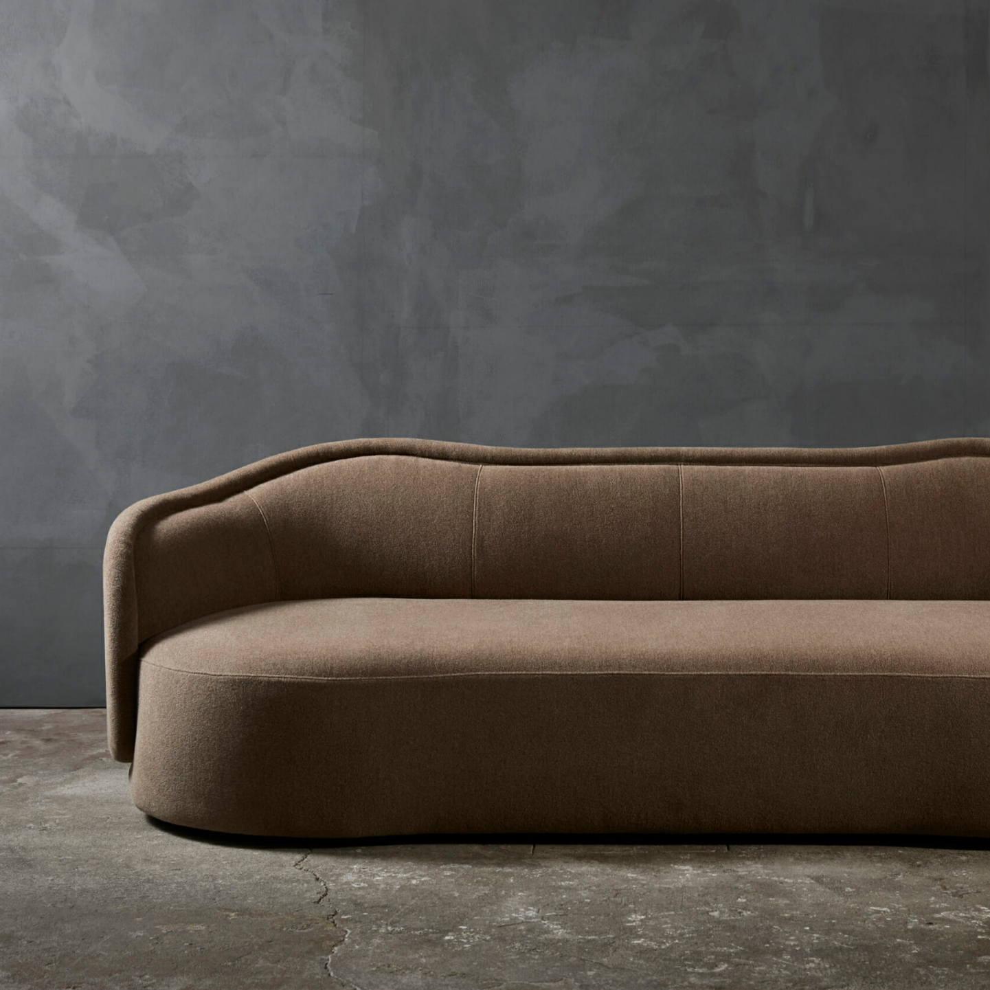 Modern Brown Fabric Sofa – Aura Collection 3-Seater with Two-Seater Option