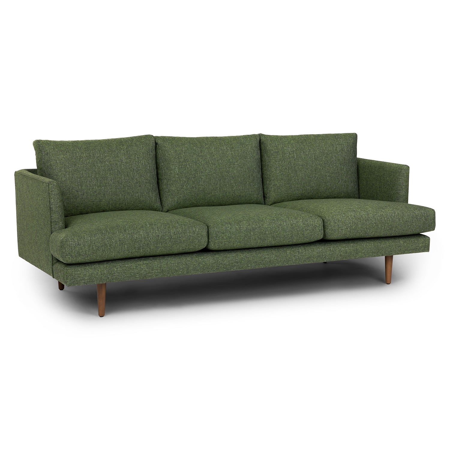 Green Designer Sofa – Mid-Century Style, Custom Two-Seater Available
