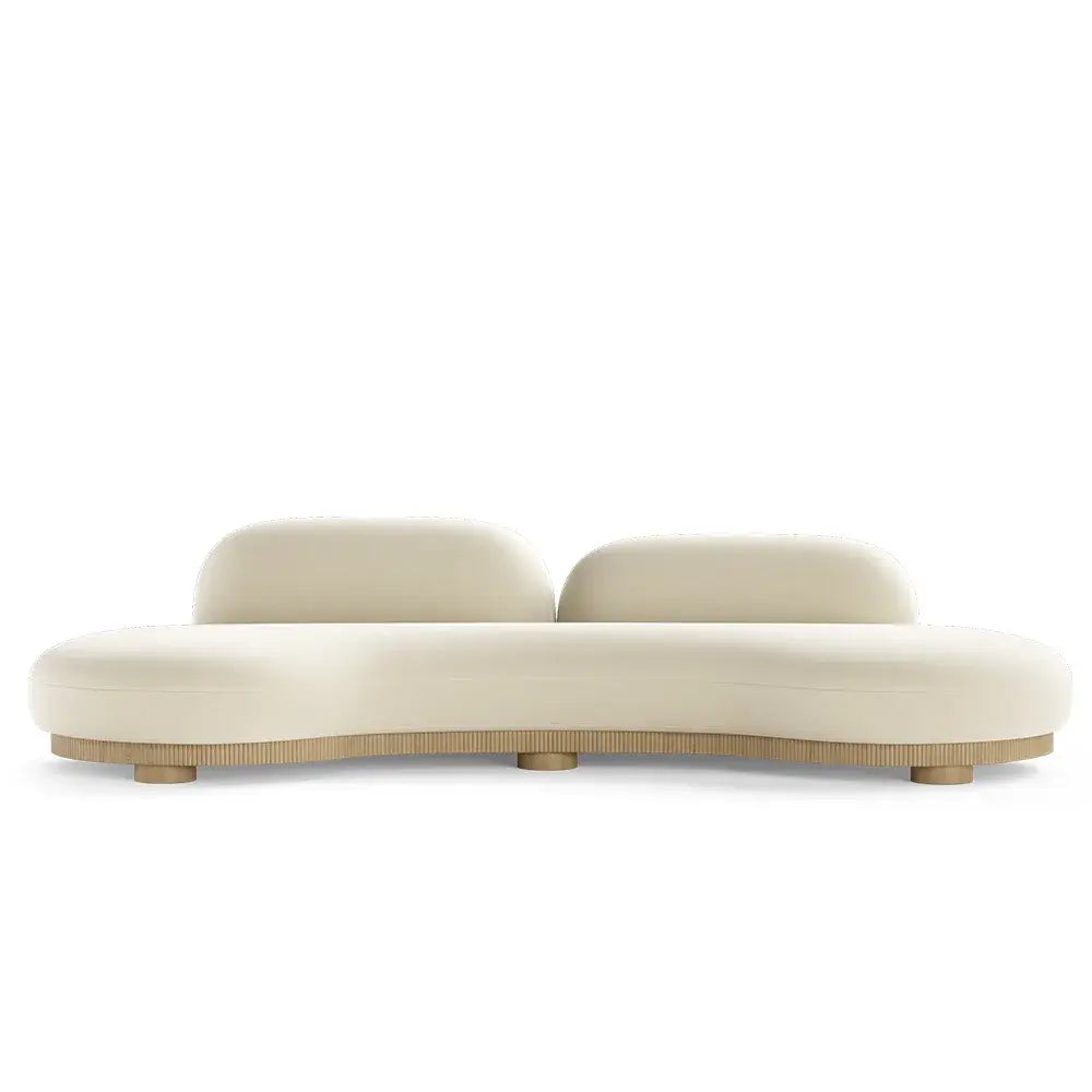Opal Curved Cream Sofa – Three-Seater Luxury with Custom Two-Seater Option