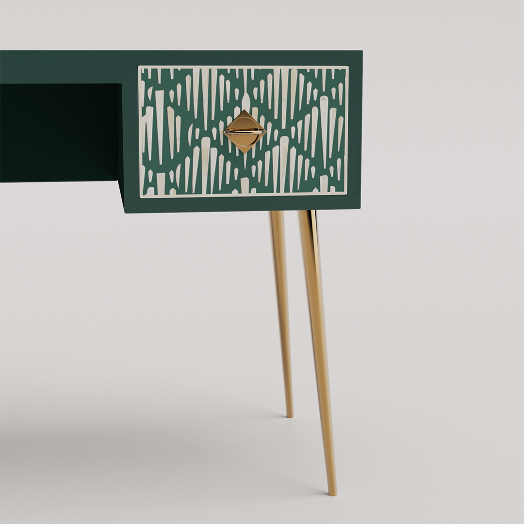 Morrisson Modern Inlay Desk with Drawers