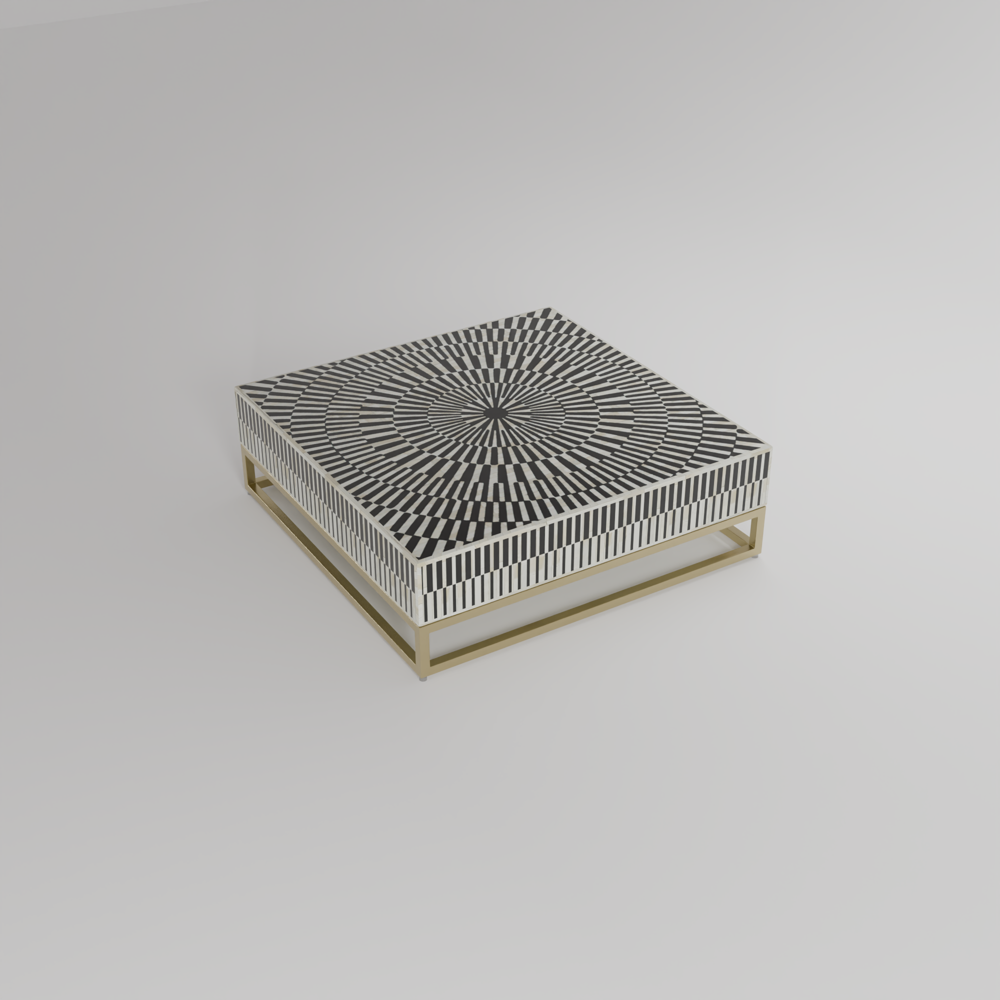 sunstrike inlay black coffee table