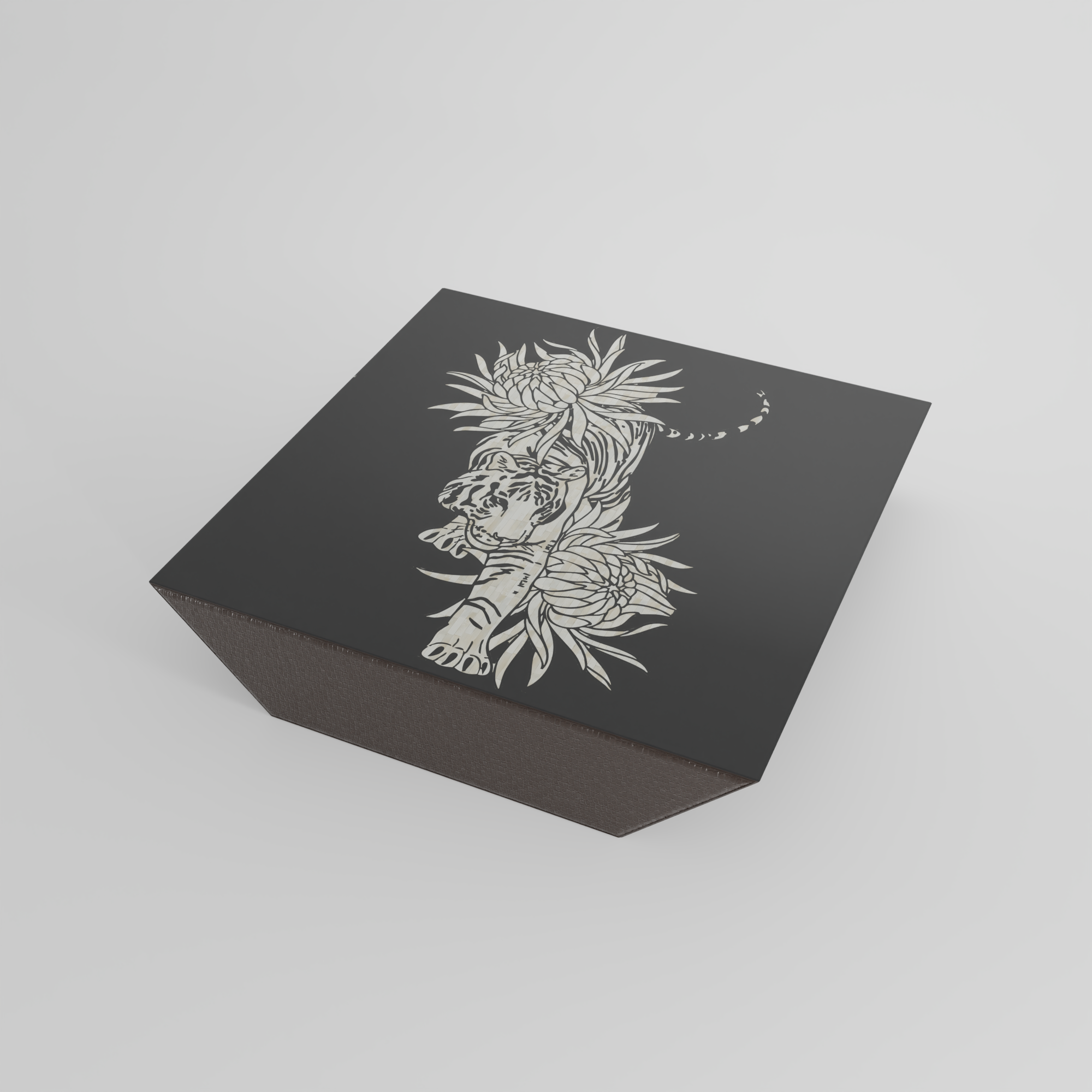 Regal Stride black tiger art center table in premium living room