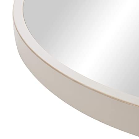 white metal Round framed glass mirror for modern homes