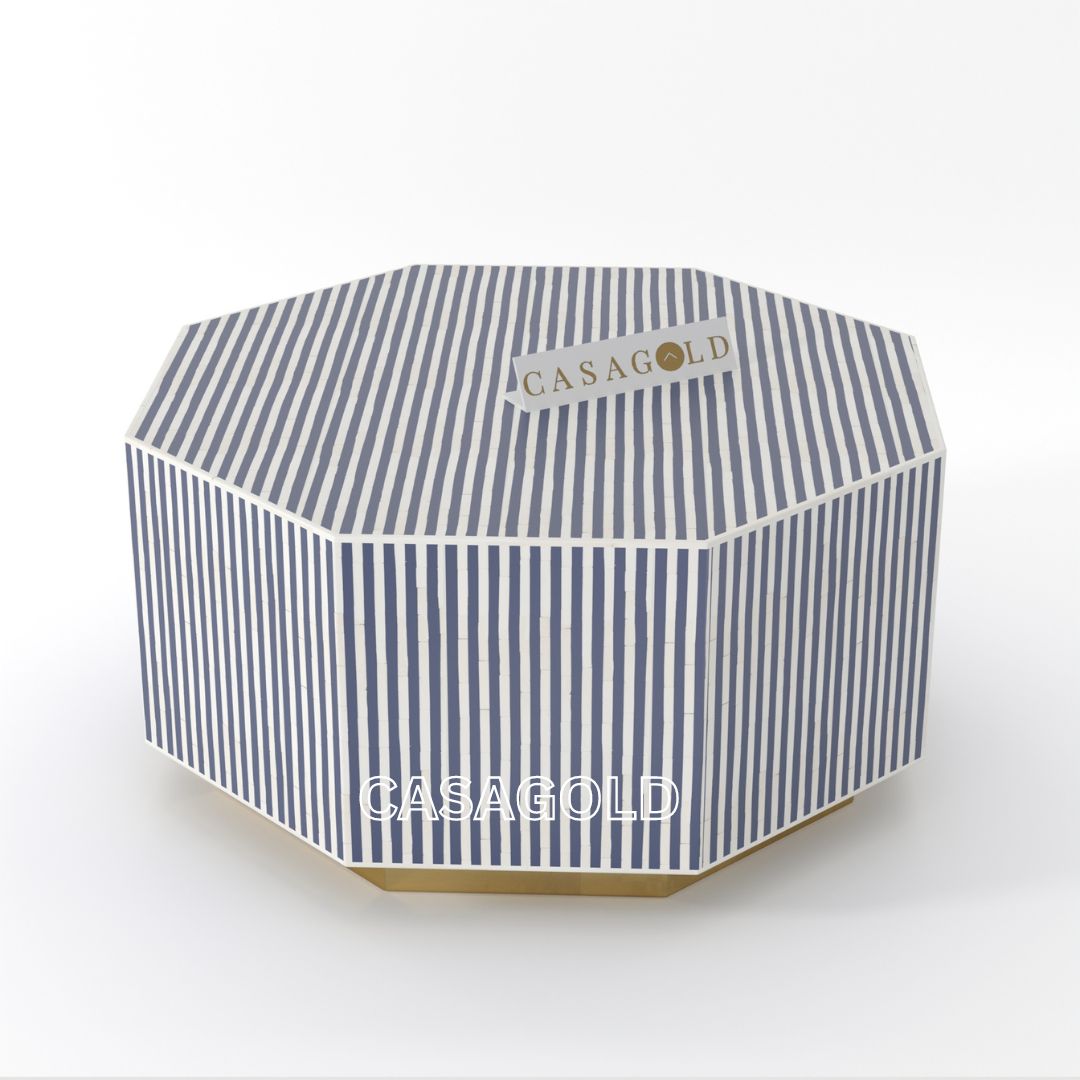 Hexagon Inlay Coffee Table - Waterfall