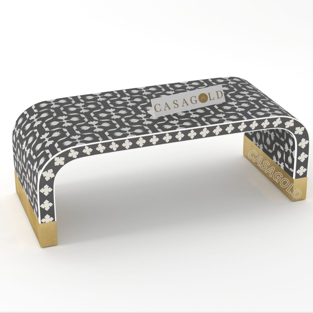 Logan Inlay Coffee Table - Floral