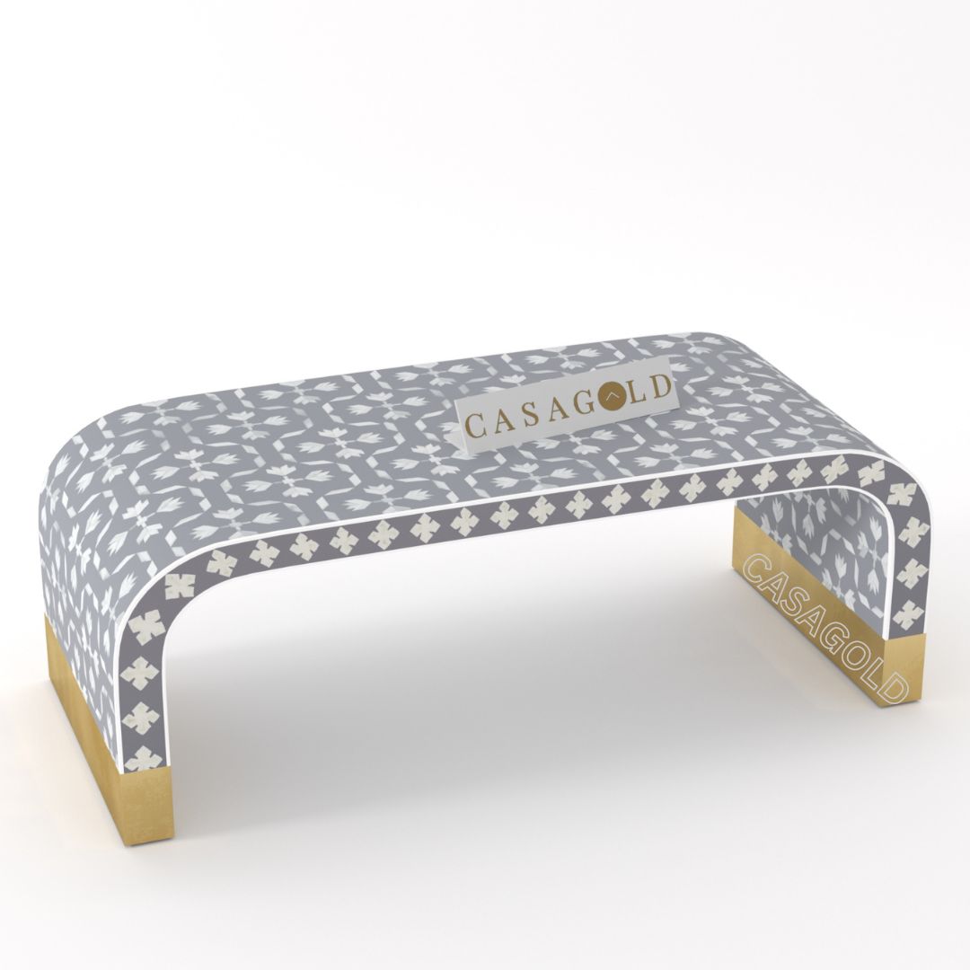 Logan Inlay Coffee Table - Floral
