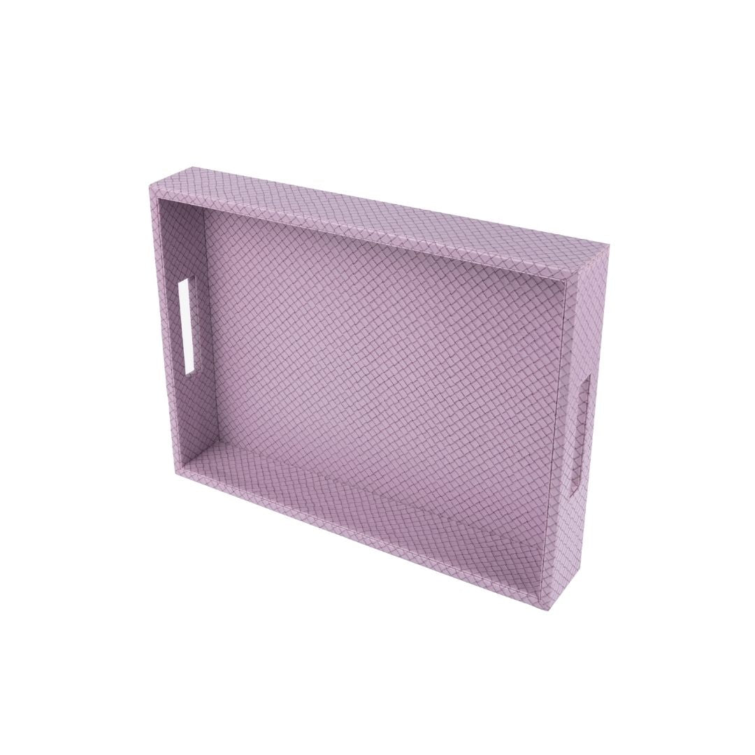 Lavender Leather Tray - Set of 2