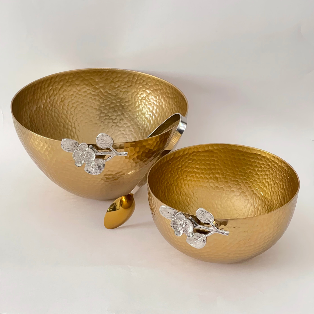 Gold serving outlet bowls