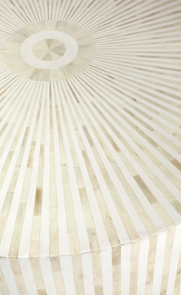 Decorative round inlay coffee table design