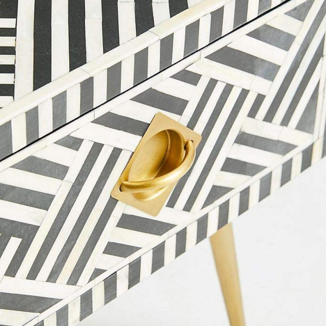 Zoey Inlay Coffee Table - Chevron