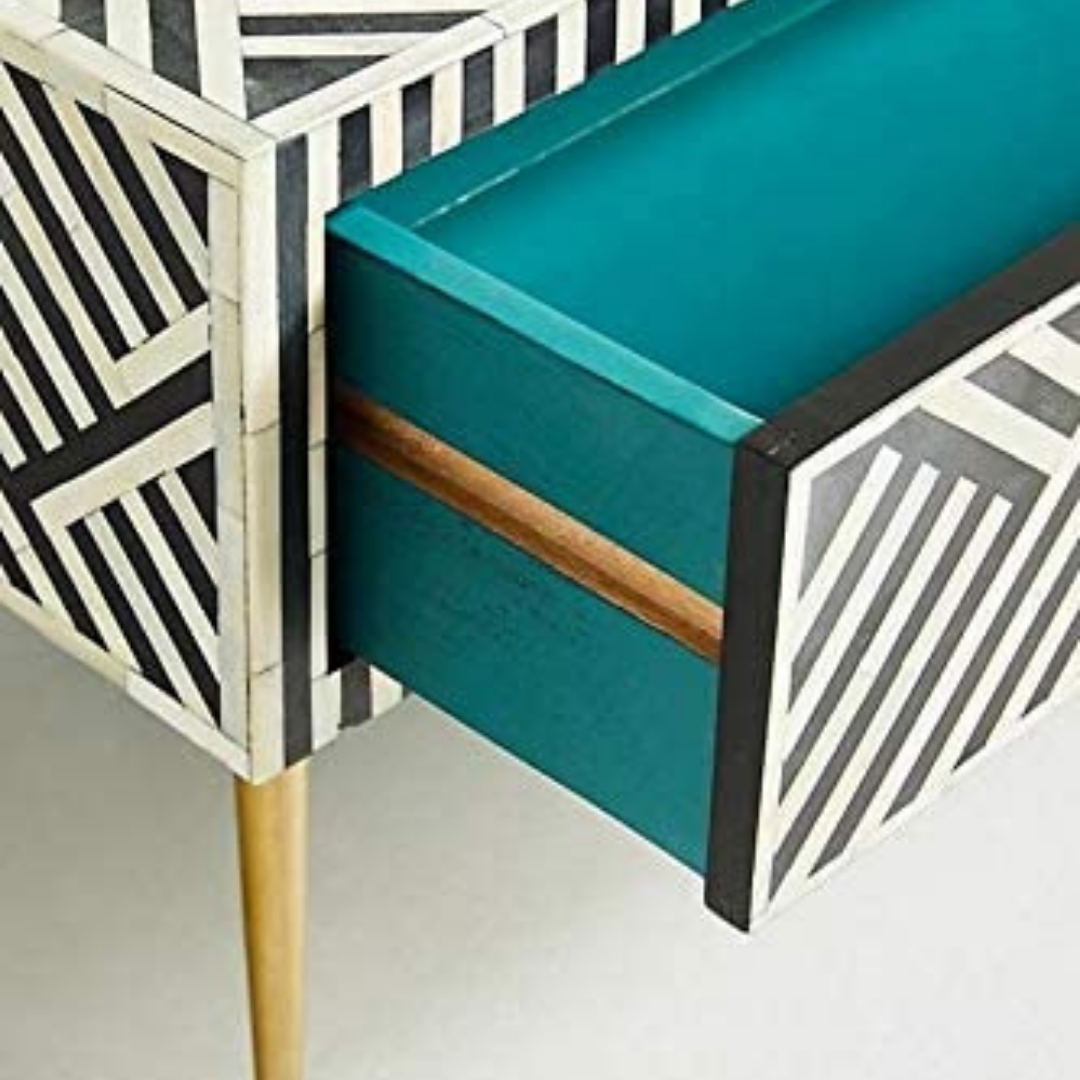 Zoey Inlay Coffee Table - Chevron