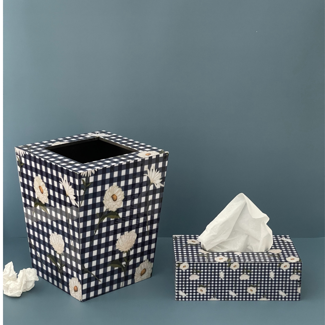 Flora Waste Bin & Tissue Box Set