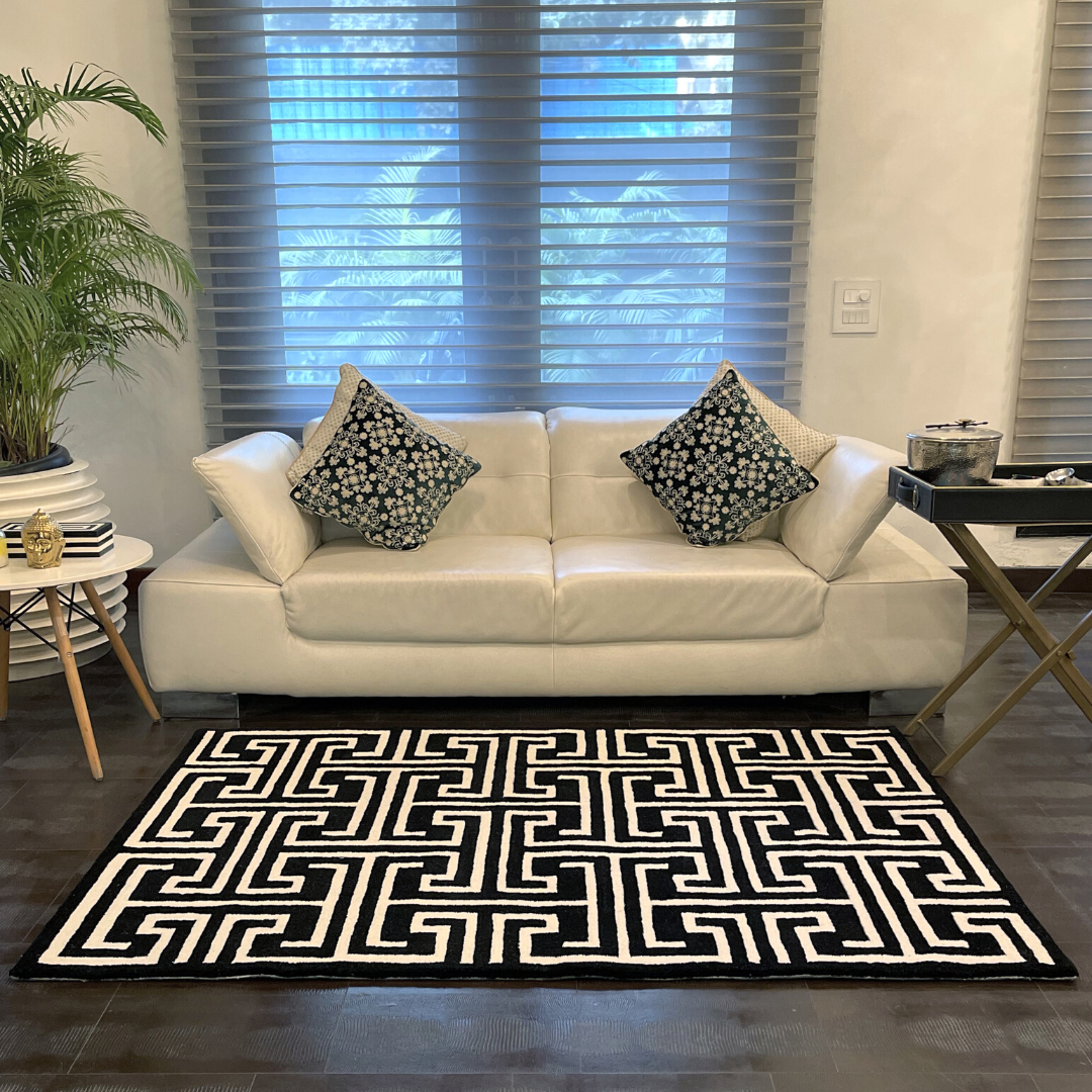 Handknited Geo Rug