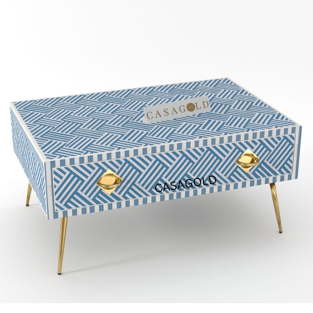 Zoey Inlay Coffee Table - Chevron