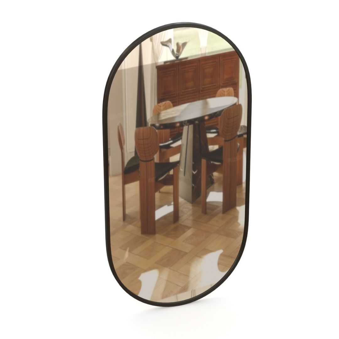 Antique Black-framed glass mirror for Metal frame