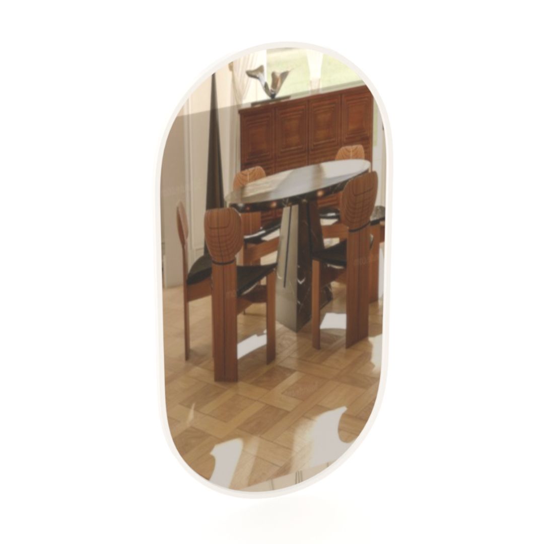 Antique White-framed glass mirror for Metal frame