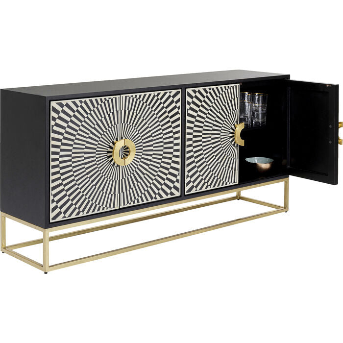 Black & White Bone Inlay Sideboard