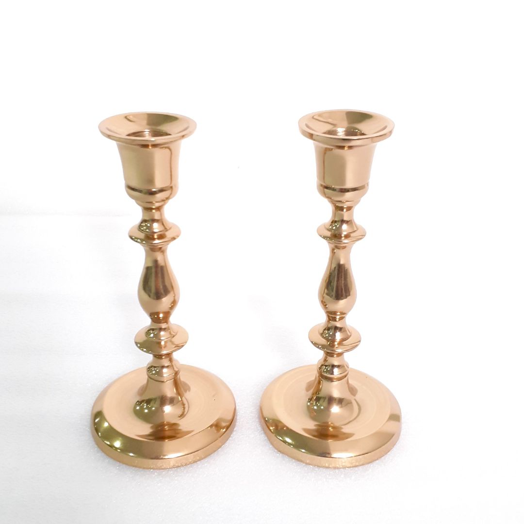 Brass finish candle holder for romantic vibe