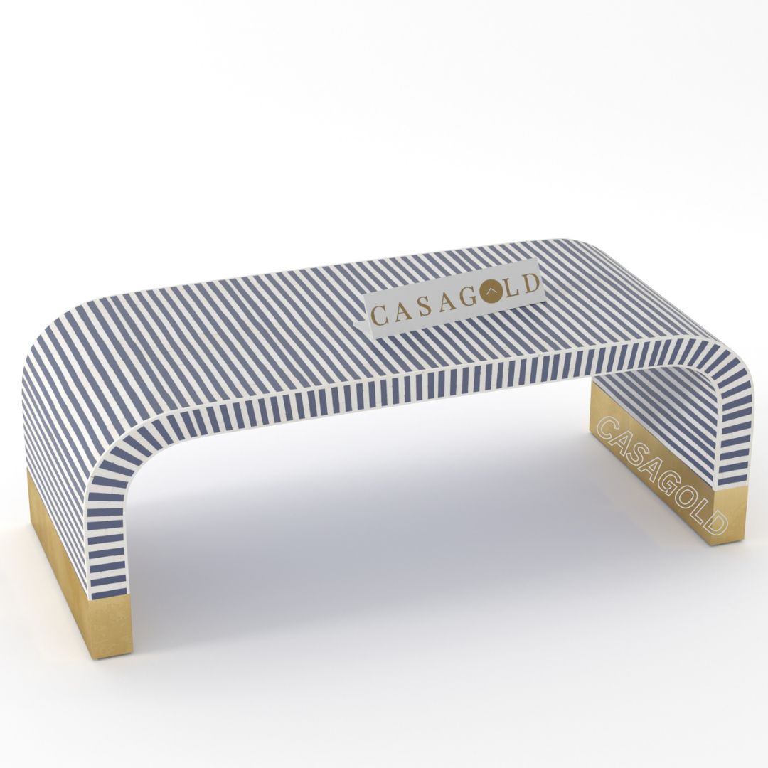 Classic Bone Inlay Rectangular Coffee Table