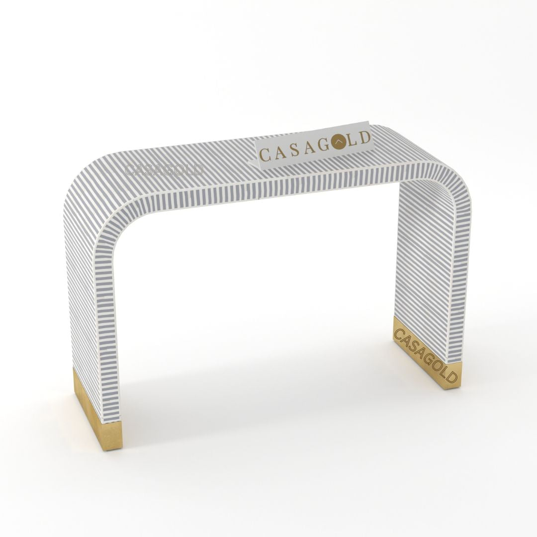 Classic Grey Bone Inlay Console Table
