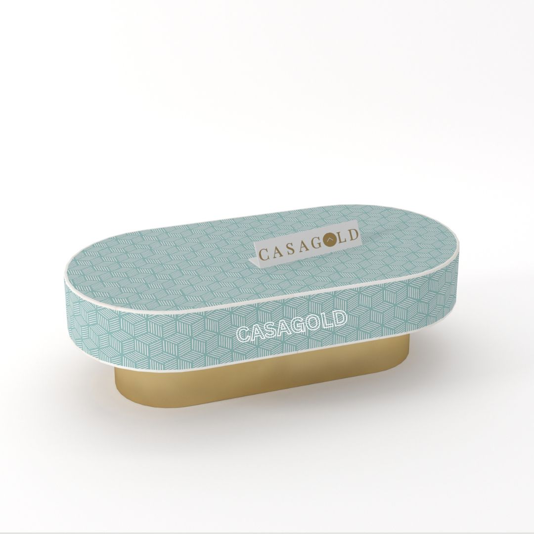 "Classic bone inlay oblong table for modern homes"
